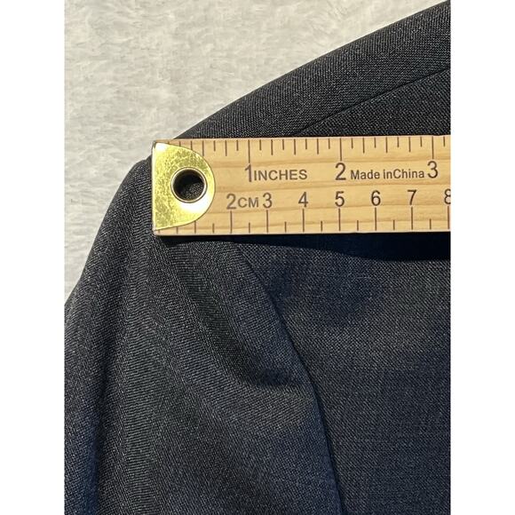 New Hugo Boss 46L 38x37 Dark Charcoal Gray Nailhead Designer Suit Virgin Wool - Picture 8 of 16